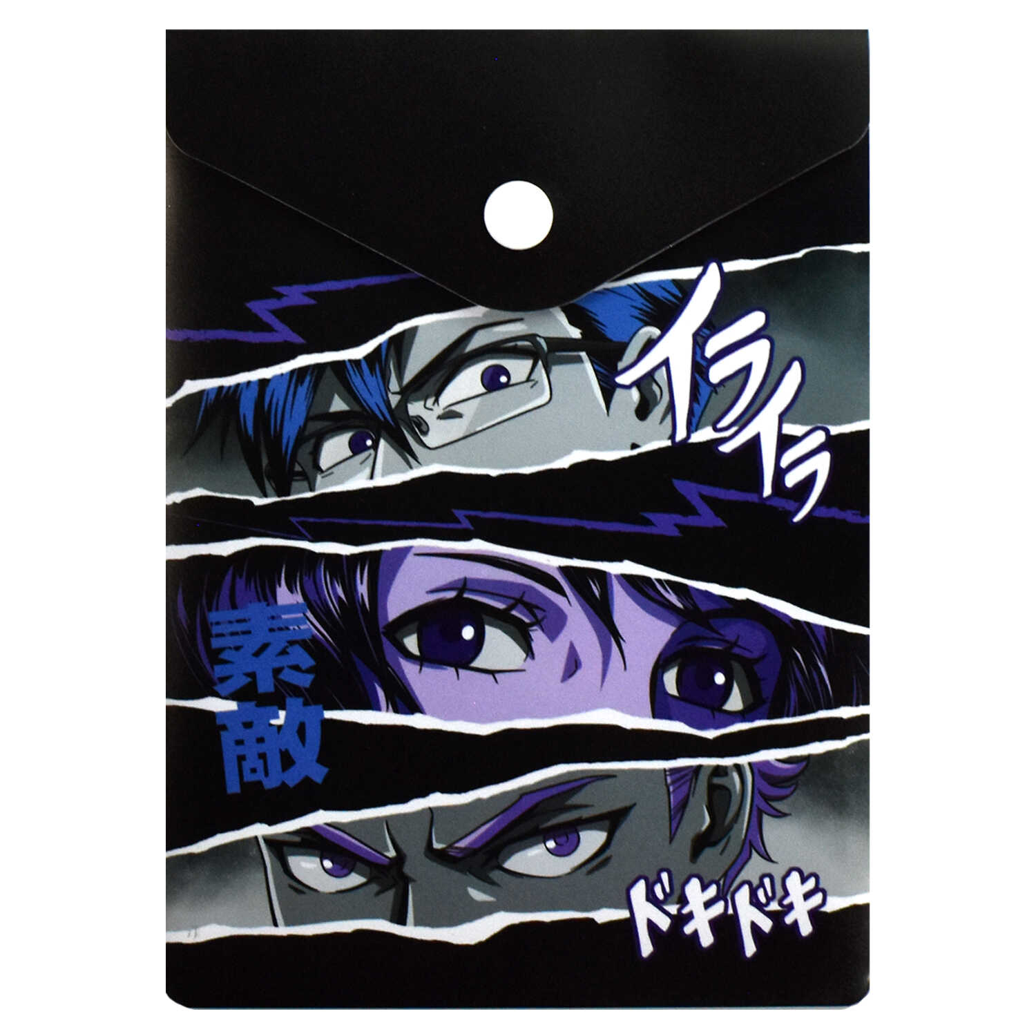 Папка конверт на кнопке А6 180мкр ФЕНИКС Герои Аниме Комикс непрозрачная, арт. 65860