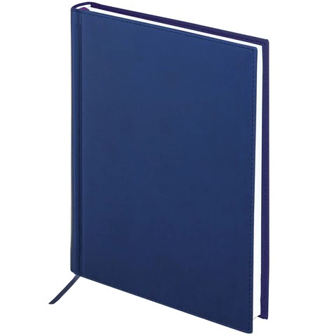 Ежедневник недатированный А5 BRAUBERG London искусственная кожа синий, арт. 126171