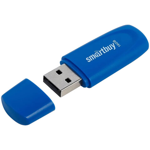 Модуль памяти 16Gb SMARTBUY Scout USB 2.0 корпус синий, арт. 513763/SB016GB2SCB