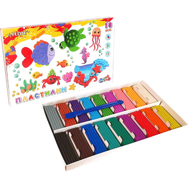 Пластилин 18цв 360гр deVENTE Cosmo со стеком, арт. 8042419