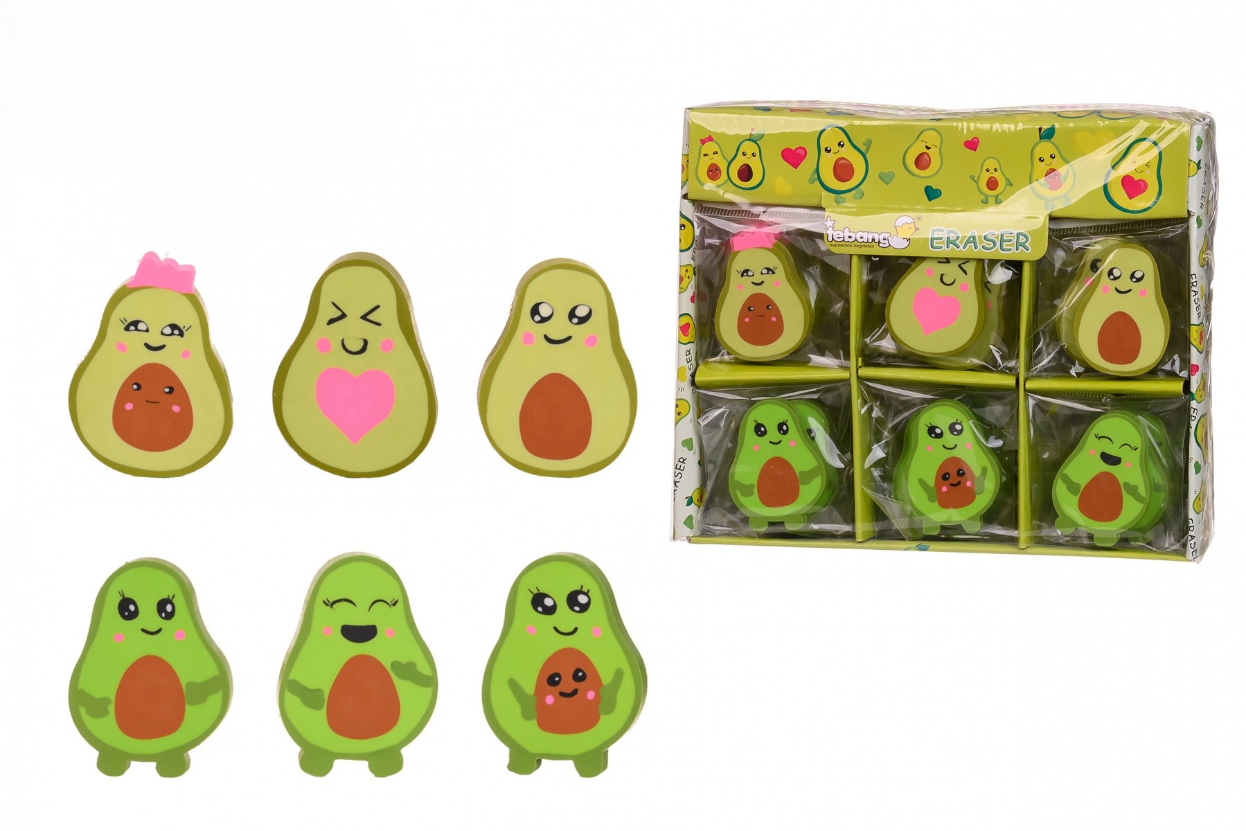 Ластик фигурный MC BASIR Авокадо ассорти , арт. TB-16076