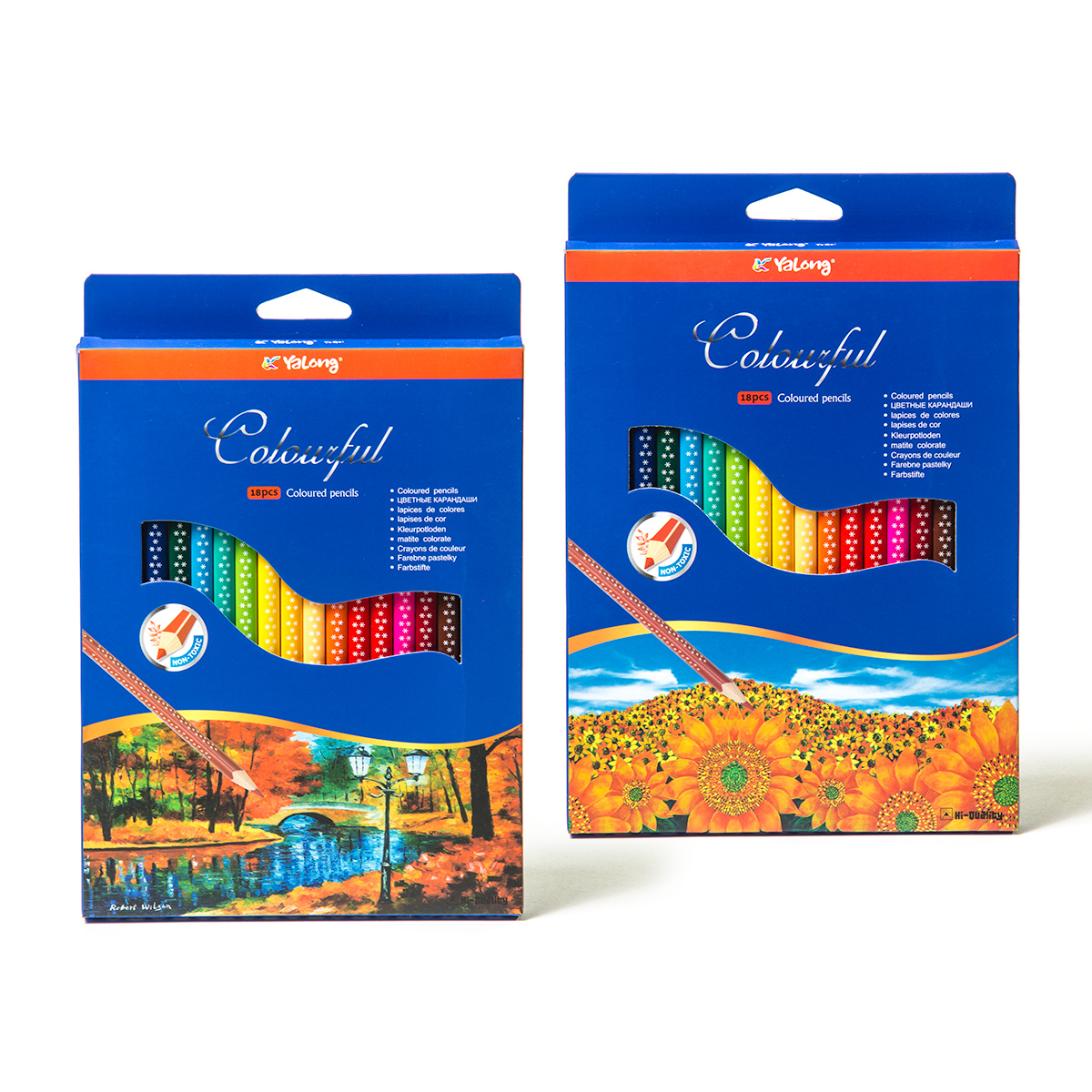 Карандаши цветные 18цветов YALONG Colour-3 трехгранные , арт. YL830052-18