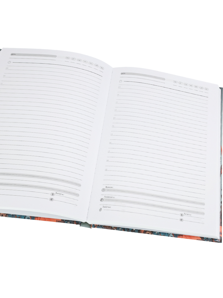 Ежедневник недатированный А5 ПРОФ-ПРЕСС Портрет и флористка твердая обложка, арт. 128-5208