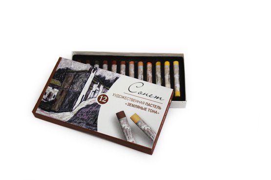 Пастель художественная 12цветов НЕВСКАЯ ПАЛИТРА Сонет Земляные тона сухая, арт. 7141244