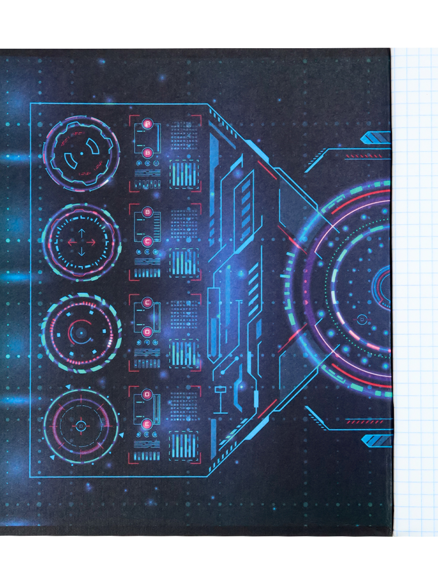 Тетрадь А5 96листов клетка ПРОФ-ПРЕСС Кибератака геймера, арт. 96-9173