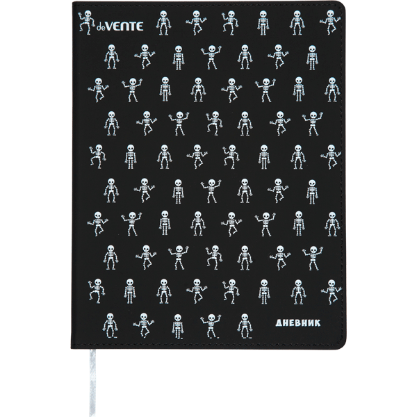Дневник 1-11 класс интегральная обложка искусственная кожа deVENTE Skeletons, арт. 2022205