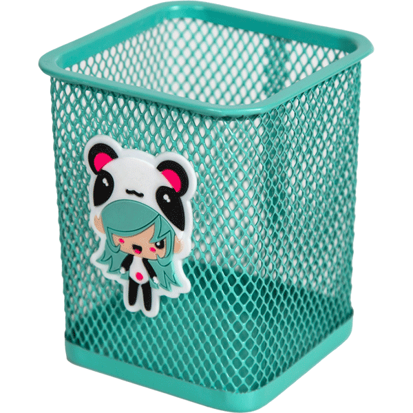 Подставка для письменных принадлежностей металлическая deVENTE NicoNico квадратная мятная, арт. 4104315