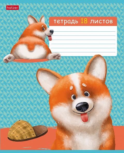 Тетрадь А5 18л клетка ХАТБЕР Рыжий Коржик ассорти, арт. 18Т5тВ1_29025