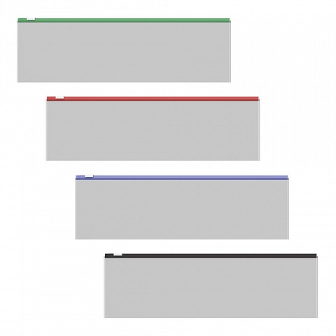Папка конверт на молнии 230*70мм ЕRICH КRAUSE Fizzy Clear ассорти прозрачная, арт. 54943
