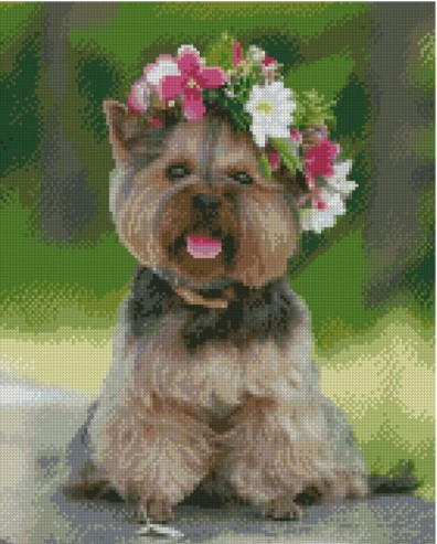 Набор для творчества Алмазная мозаика 40*50 без подрамника Йоркширский терьер NN, арт. US0258