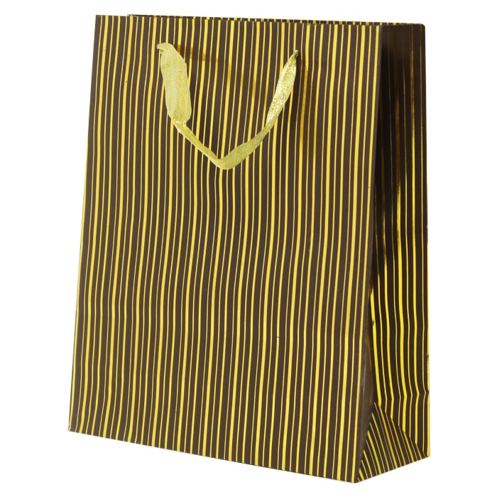 Пакет подарочный 32*26 DARVISH полоски ассорти, арт. DV-1671B