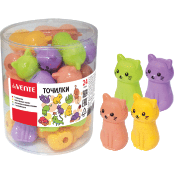 Точилка фигурная с контейнером deVENTE Котенок ассорти, арт. 8031813