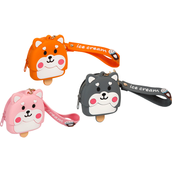 Брелок deVENTE Кошелек Hey Corgi силиконовый с карабином ассорти, арт. 9020327