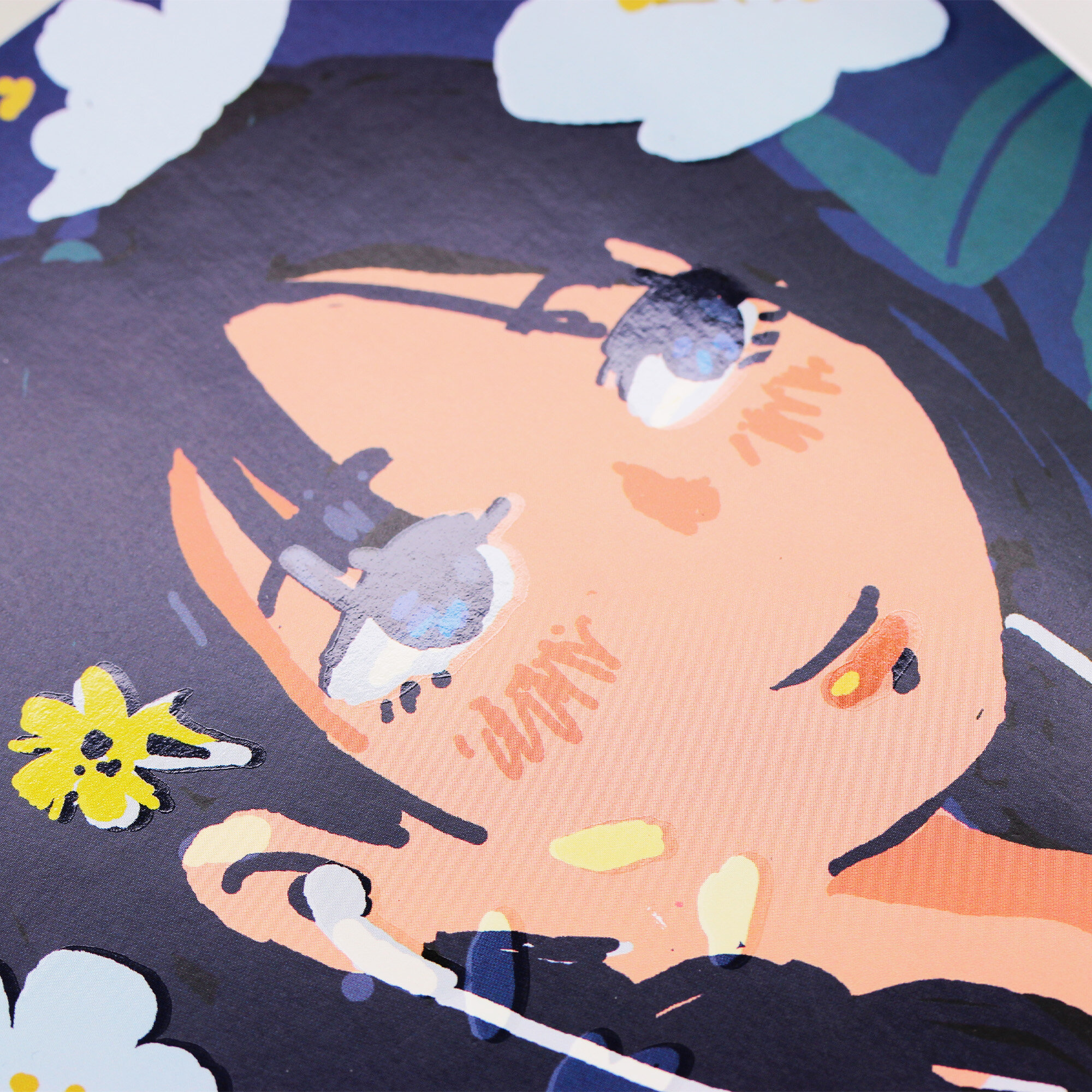 Альбом для рисования 40л скрепка LISTOFF Девушка в цветах, арт. АЛ402464