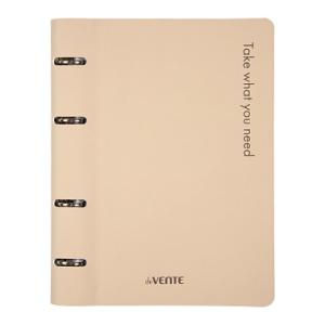 Тетрадь А5  80л кл на кольцах deVENTE Take what you need искусственная кожа бежевая, арт. 2057608