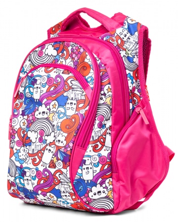 Рюкзак ХАТБЕР Street Яркая фантазия уплотненная спинка с вентилируемыми вставками, арт. NRk_26109