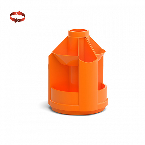 Подставка для письменных принадлежностей ERICH KRAUSE Mini Desk Neon Solid оранжевая, арт. 51475