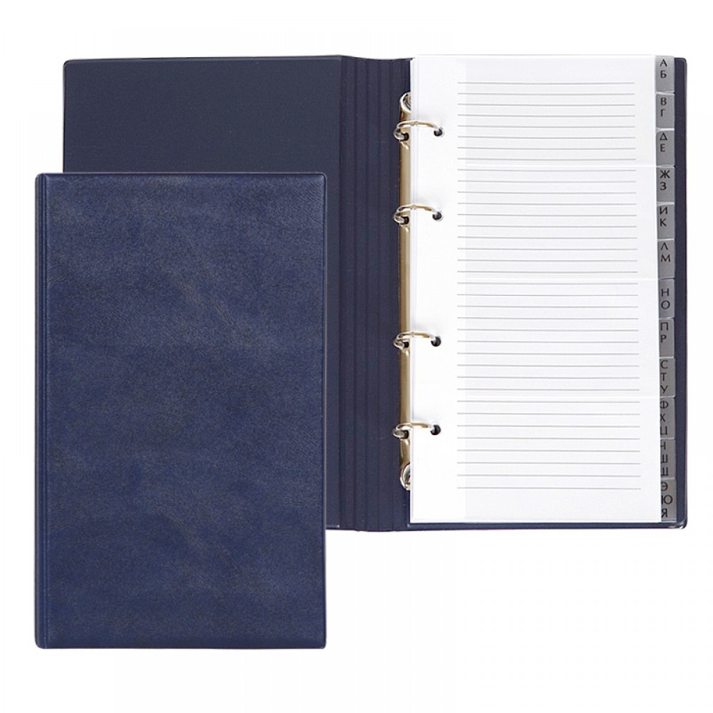 Алфавит книга ДПС 150*250мм кожзам синяя, арт. 1735.ЛИ-201