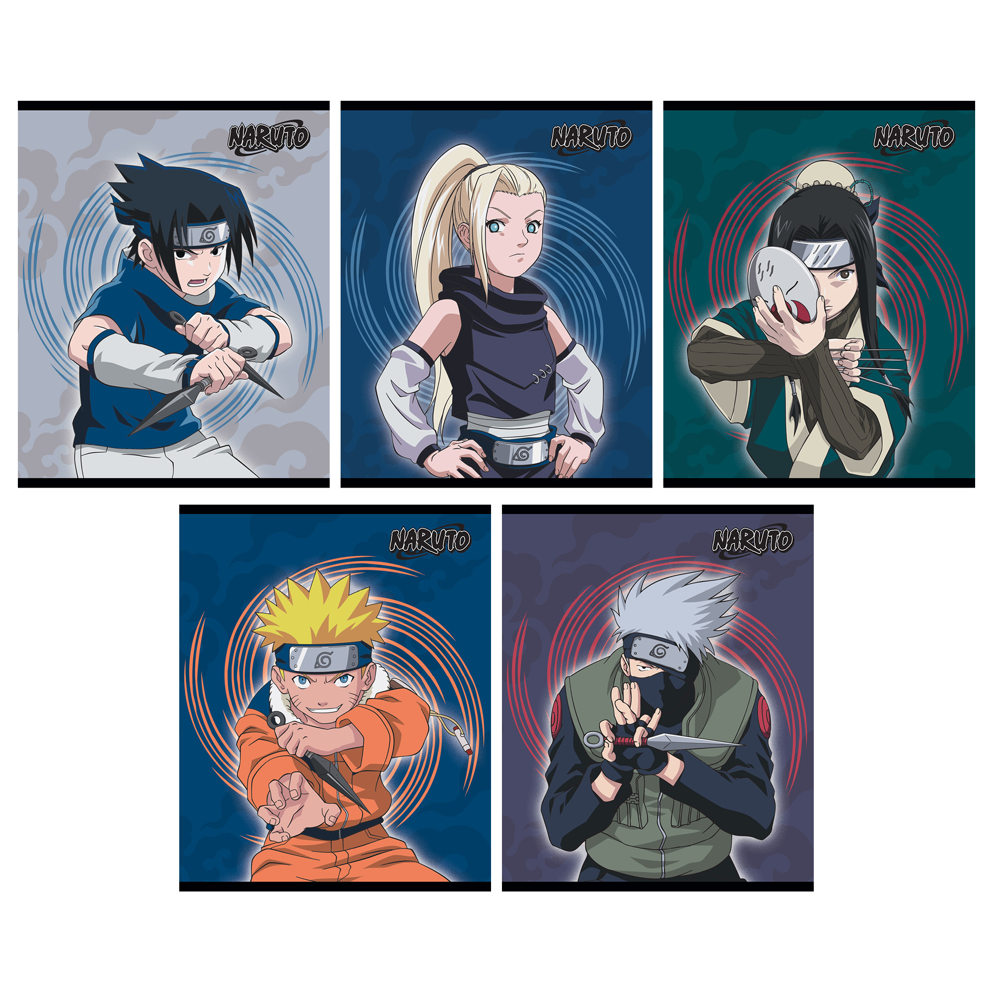 Тетрадь А5 48л клетка АКАДЕМИЯ ХОЛДИНГ Naruto2 ассорти, арт. NT18/5