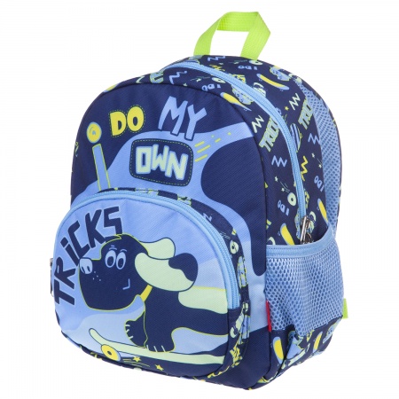 Рюкзак-мини школьный ХАТБЕР Kids Skatepark dog мягкий уплотненная спинка вентилируемые вставки, арт. NRk_80103