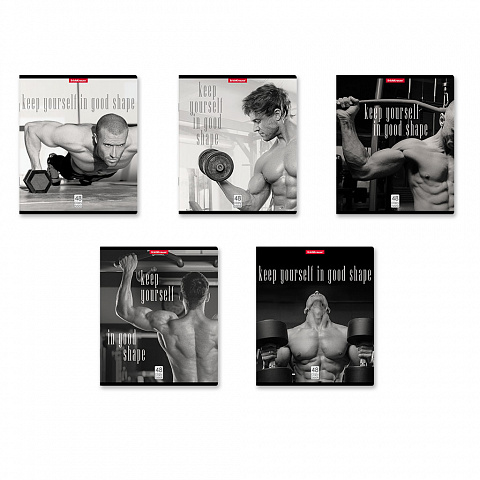 Тетрадь А5 48л клетка ERICH KRAUSE Будь в форме ассорти, арт. 58276