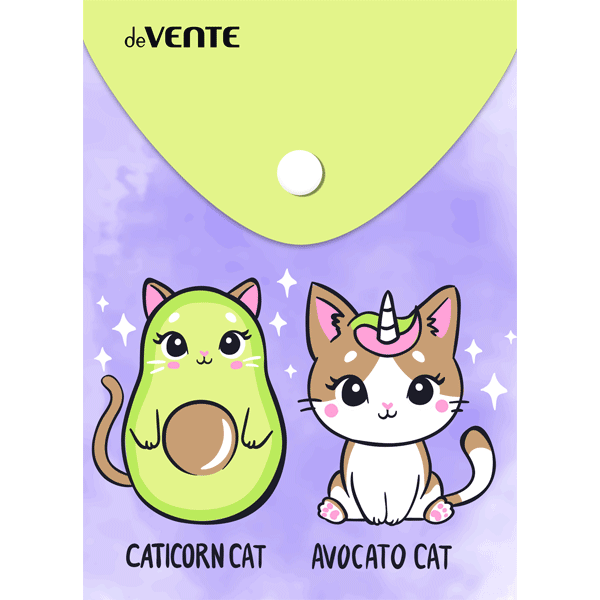 Папка конверт на кнопке А6 150мкр deVENTE Sweet Couple вертикальная, арт. 3079144