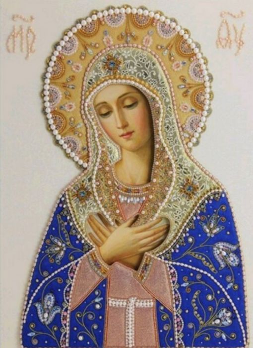 Набор для творчества Алмазная мозаика 30*40 на подрамнике Умиление Пресвятой Богородицы ФЕНИКС, арт. 87900