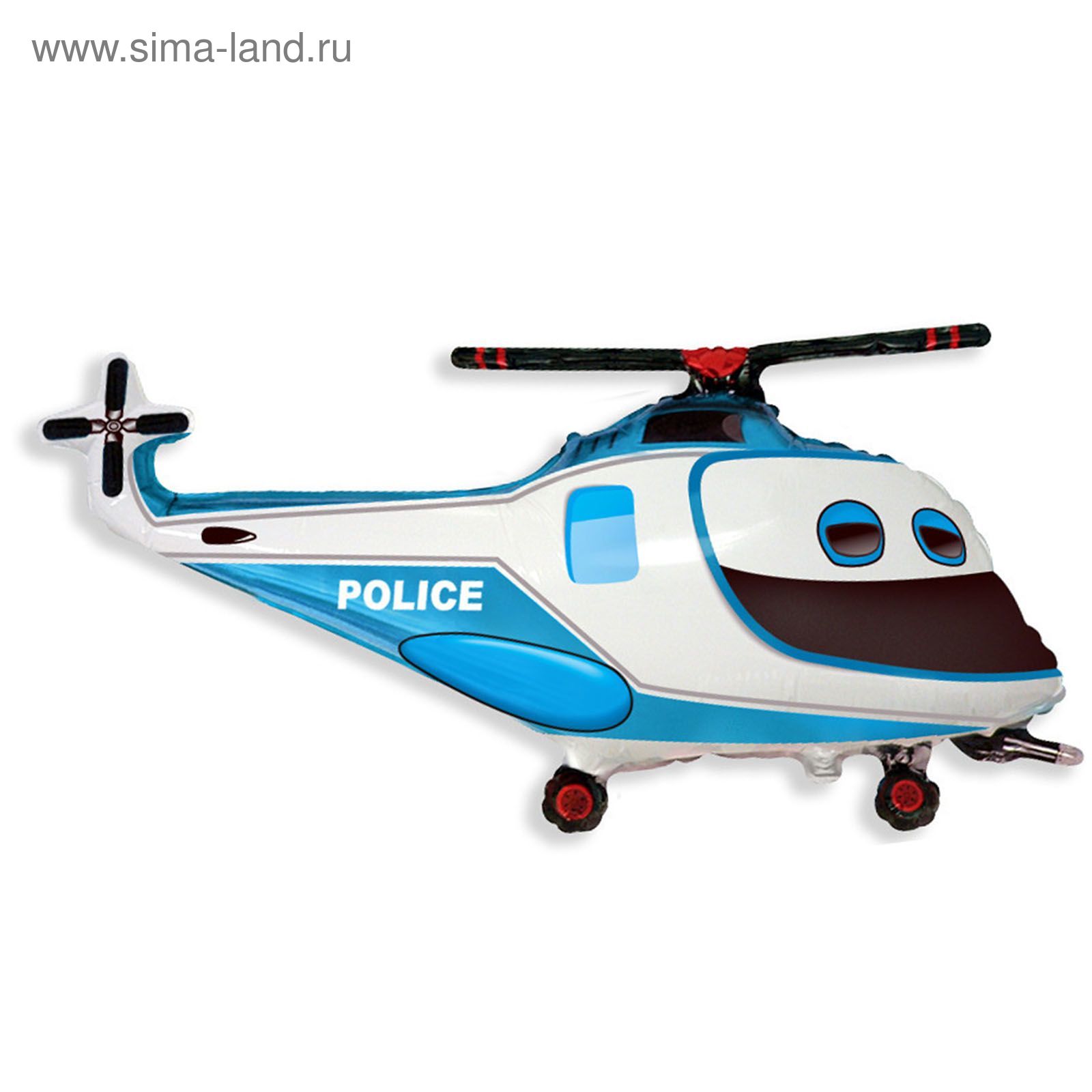 Шар фольгированный 30" Вертолет полиция FLEXMETAL, арт. 1268083/1207-1961
