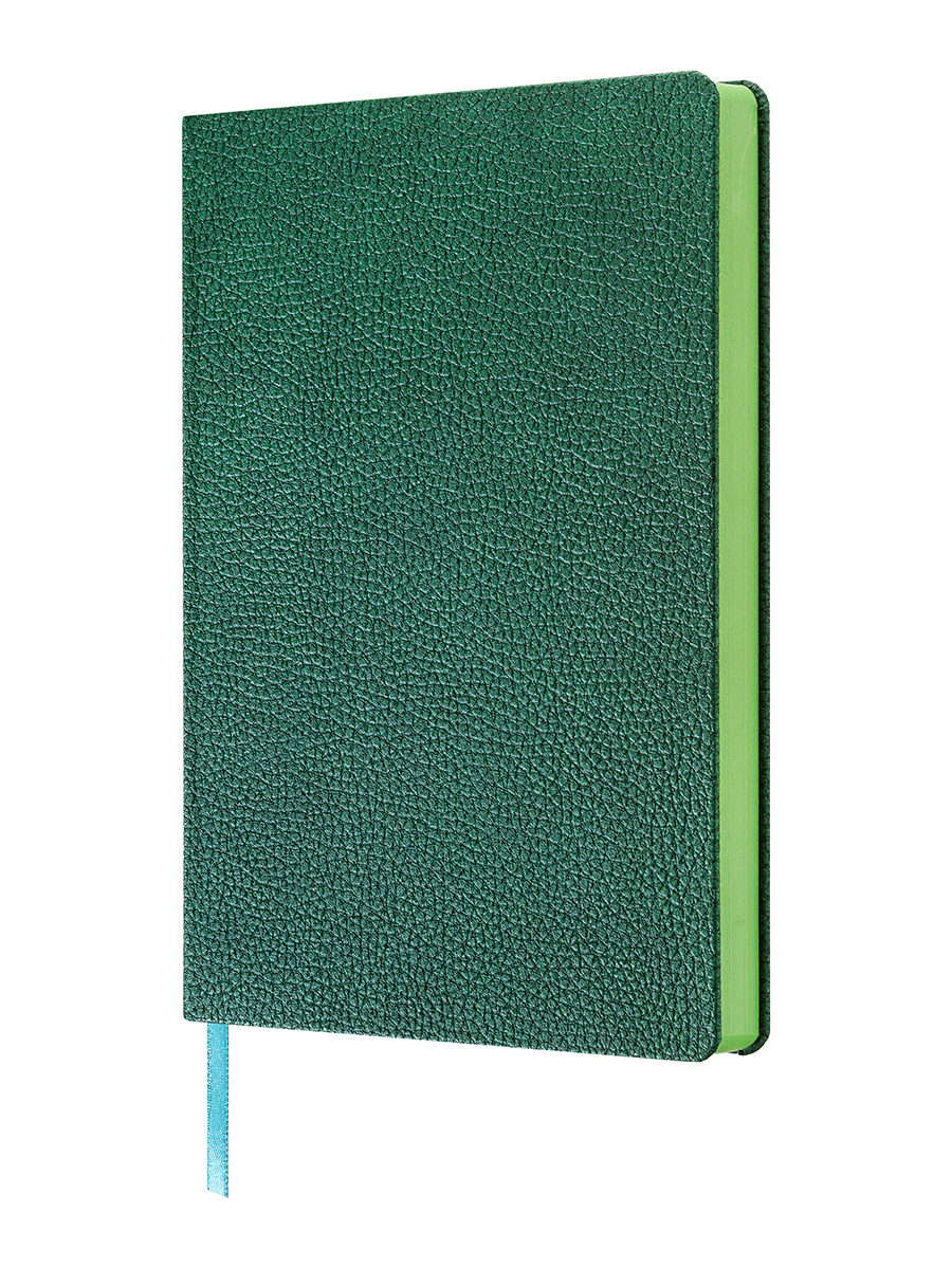 Ежедневник недатированный А5 ПОЛИНОМ Kiwi иск кожа зеленый срез светло-зеленый, арт. 3179