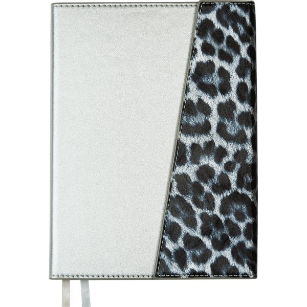 Ежедневник недатированный А5 deVENTE Leopard кремовый блок искусственная кожа серебро магнитный клапан, арт. 2234104