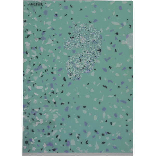 Папка уголок жесткий А4 180мкм deVENTE Crystal Dream с блестками бирюзовая, арт. 3074910