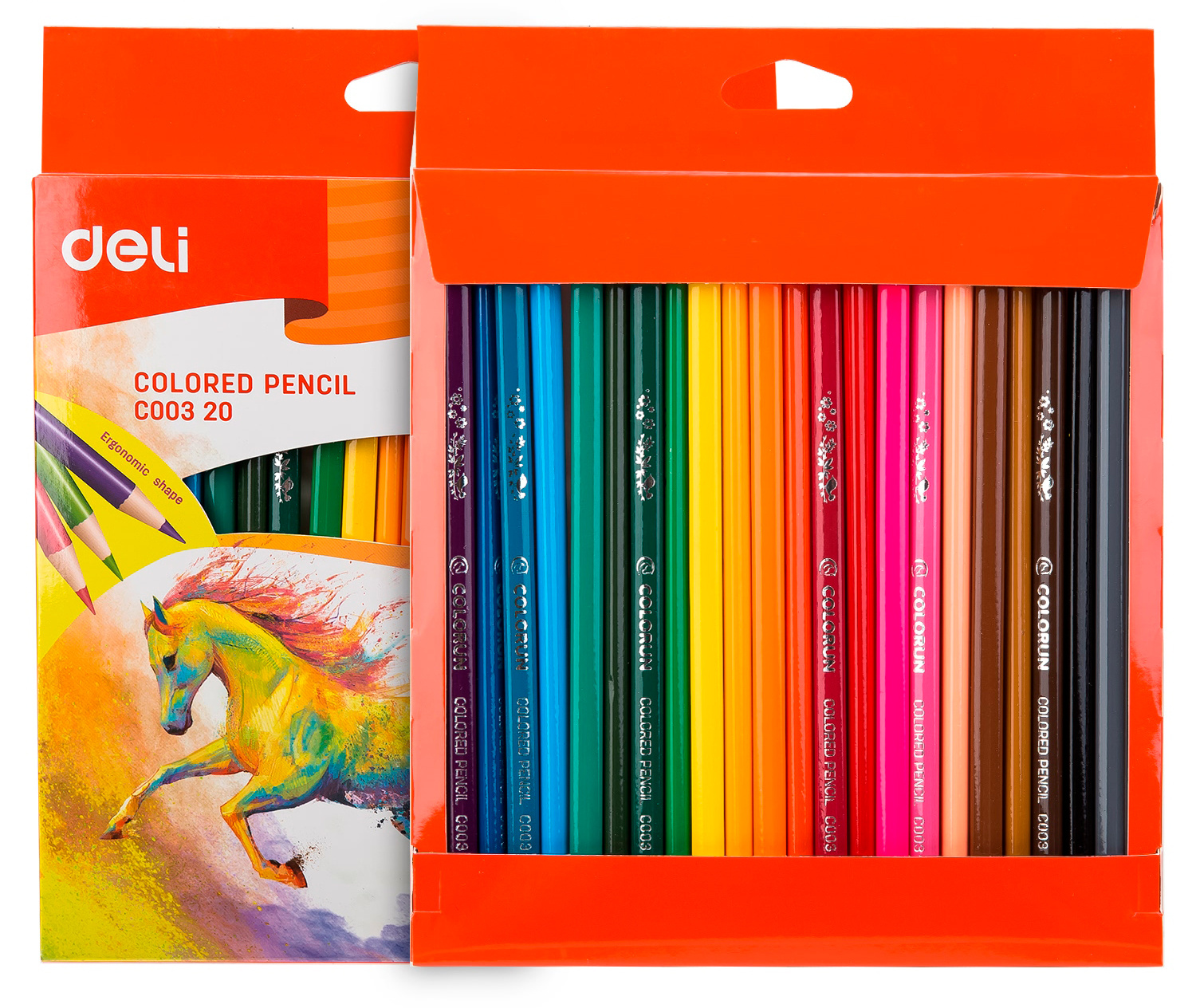 Карандаши цветные 24цвета DELI ColorRun трехгранные, арт. EC00320