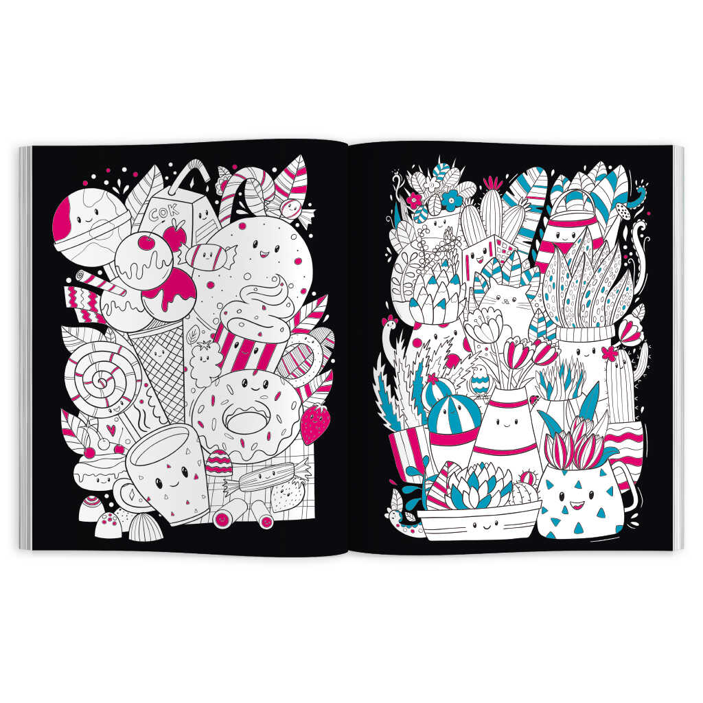 Неоновая раскраска А4 ФЕНИКС Для девочек, арт. 64226