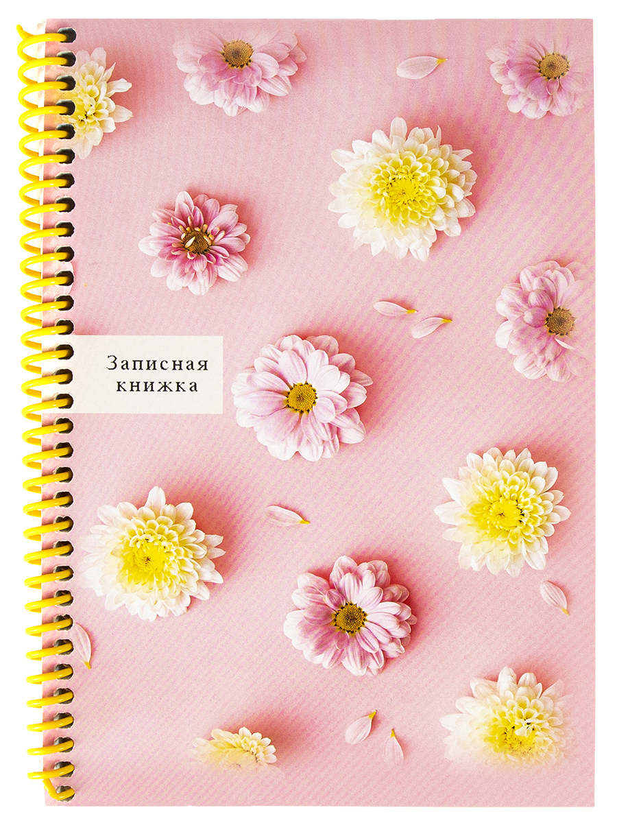 Записная книжка А5 80л клетка спираль ПРОФ-ПРЕСС Нежные бутоны, арт. 80-0597