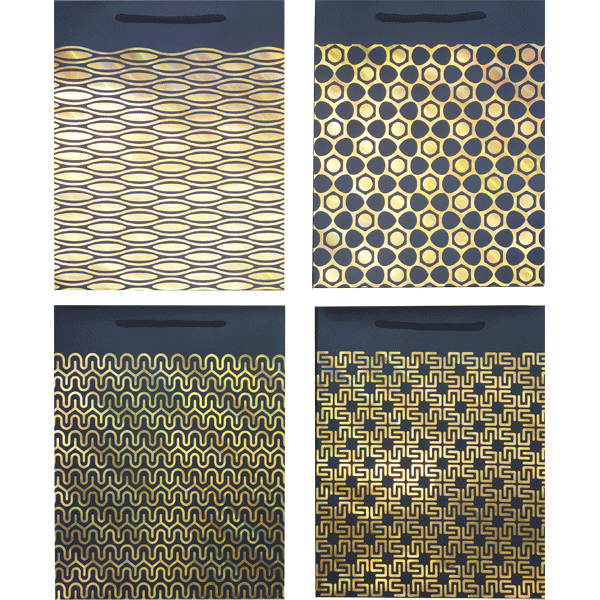 Пакет подарочный 26*32 deVENTE Black & Gold ассорти , арт. 9041410