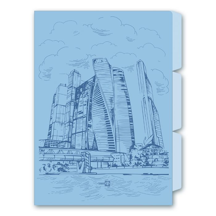 Папка уголок жесткий А4 3отделения 180мкр ФЕНИКС Город , арт. 47025