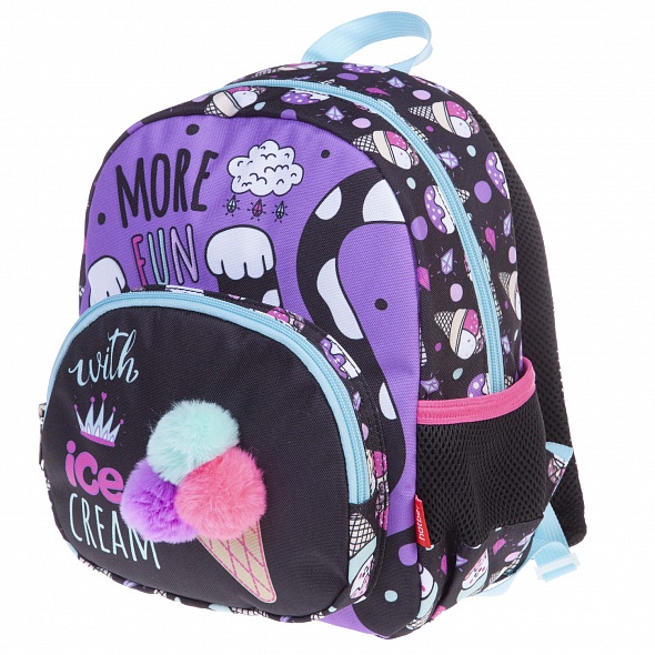 Рюкзак-мини школьный ХАТБЕР Kids Ice cream мягкий уплотненная спинка вентилируемые вставки, арт. NRk_80102