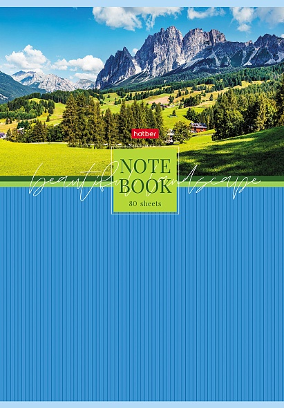 Тетрадь А4 80л клетка ХАТБЕР Живописные пейзажи, арт. 80Т4лВ1 