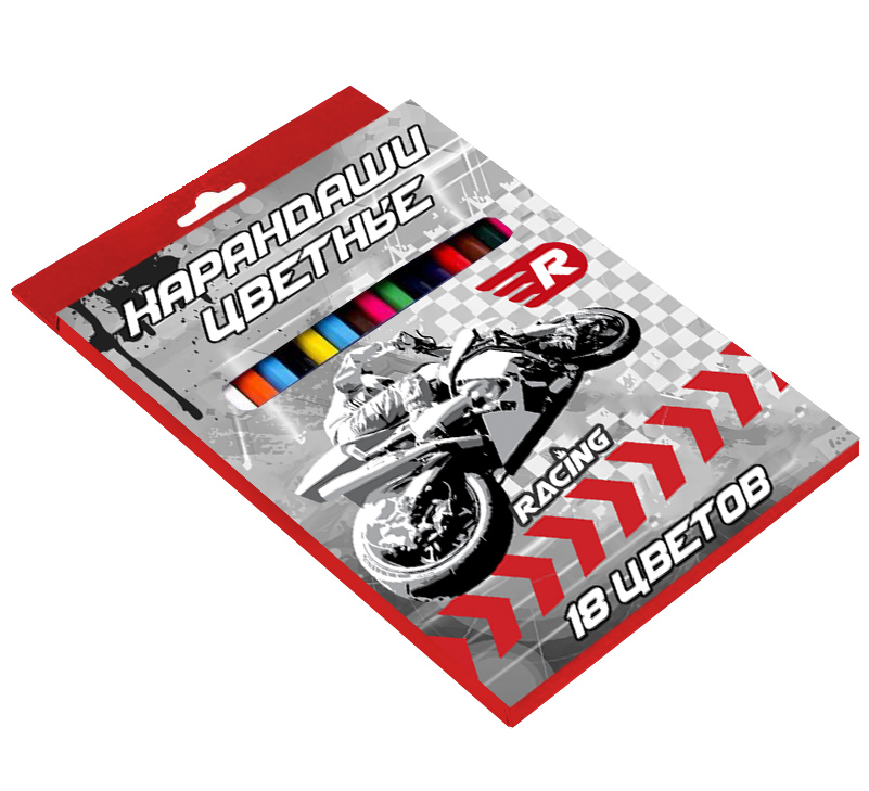 Карандаши цветные 18цветов CLIP STUDIO Спорт Эффект, арт. 228-168