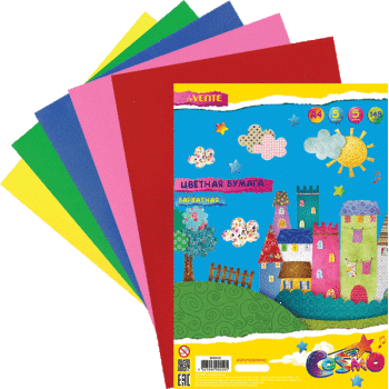Бумага цветная бархатная А4  5цв 5л deVENTE, арт. 8040510