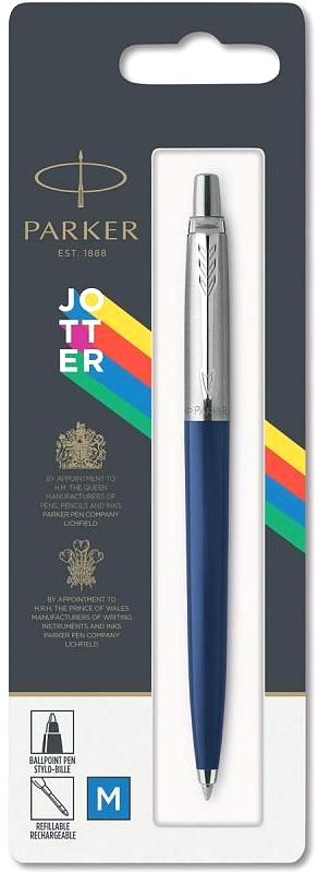Ручка подарочная шариковая автоматическая синяя PARKER Jotter Color K60 Navy Blue СT корпус синий/хром в блистере, арт. 2123427