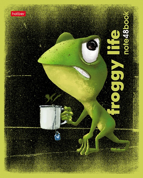 Тетрадь А5 48л клетка ХАТБЕР Лягух Кир ассорти, арт. 48Т5лтВ1_29101