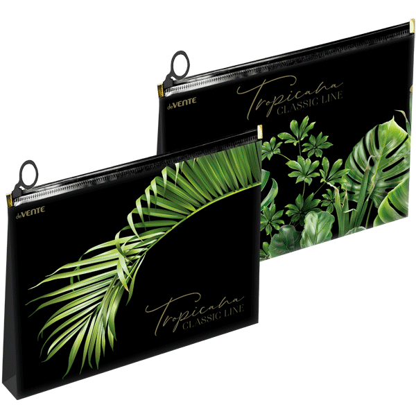 Папка конверт на молнии А4 deVENTE Tropicana ассорти дно с расширением, арт. 3072231