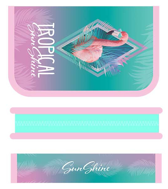 Пенал 1 отделение ПЧЕЛКА Flamingo, арт. ПО-021