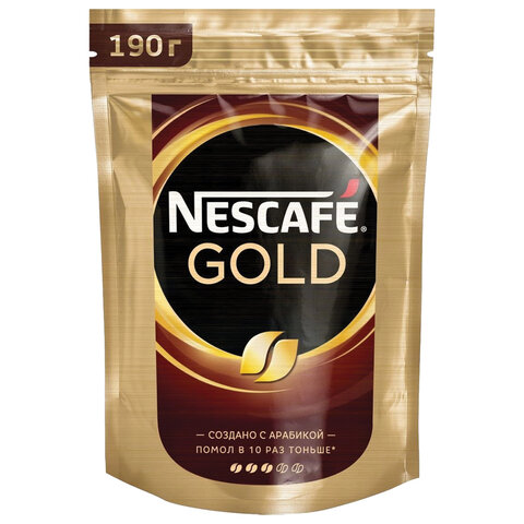 Кофе молотый в растворимом NESCAFE Gold 190гр мягкая упаковка, арт. 622113