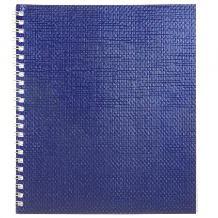 Тетрадь А5 48л клетка спираль ХАТБЕР бумвинил Metallic синяя, арт. 48Т5бвВ1гр