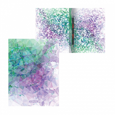 Папка скоросшиватель пластиковая с пружинным механизмом ERICH KRAUSE Violet Dynamique, арт. 49372