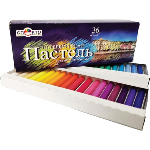 Пастель художественная 36цветов СПЕКТР Петербургская сухая, арт. 91С-402