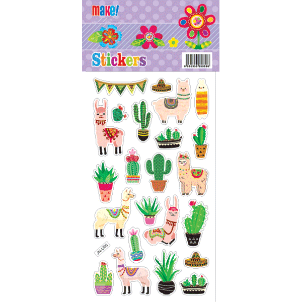Наклейки набор Лама и кактусы deVENTE, арт. 8002139