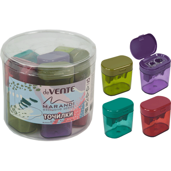 Точилка с контейнером 2 отверстия deVENTE Morandi ассорти, арт. 8031200